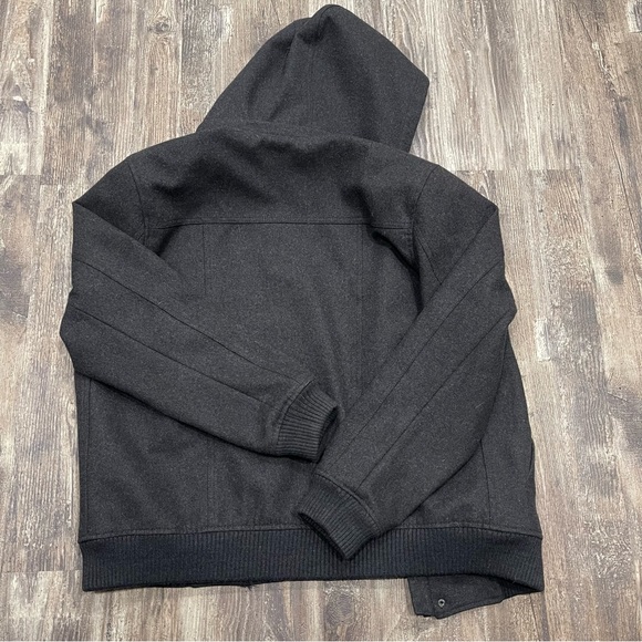 Express men’s military wool jacket with hood size Large - Picture 4 of 12